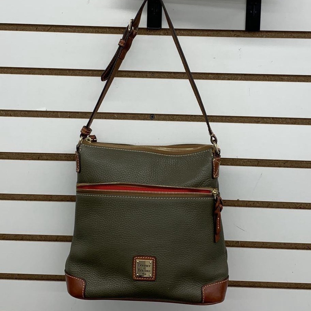 Dooney & Bourke Olive Green Pebble Grain Leather Crossbody Bag - Picture 3 of 13